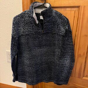 Thyme & Honey Sherpa Fleece, 1/4 Zip, Blue, Small